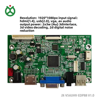 Carte mère de contrôle d'écran de bureau universelle JX, écran LCD EDP TFT, entrée USB VGA AV, taille d'écran 10,1"-17,3", IR