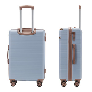 Juegos de Maletas de Viaje Grandes de 12, 14, 20, 24 y 28 Pulgadas de Moda, Maleta de Viaje con Ruedas de ABS Color Azul Cielo para Viajes Largos - Product Image 3