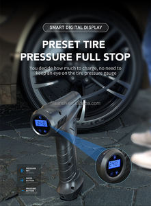 605F8004 120W ABS اللاسلكية الرقمية المحمولة سيارة إطار دراجة بالون سرير هوائي مضخة نفخ الاطارات نافخة السيارات - Product Image 6