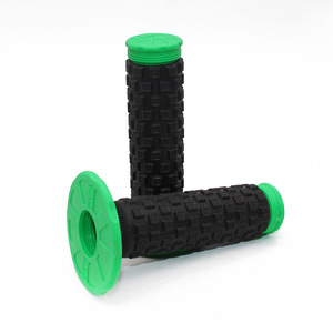 ZUQING <b>Motorcycle</b> Handlebar <b>Grips</b> HB209 Black With Green Ends Non Slip For Off Road Bikes - Product Image 3