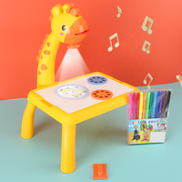 Table de peinture avec projecteur, jouet de projection pour tracer et dessiner avec lumière et musique, tableau de dessin éducatif pour jeux de dessin