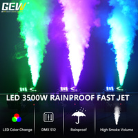 Machine à fumée et à jets de brouillard LED RGB DMX haute puissance GEVV 3500W, résistante à la pluie, pour spectacles sur scène et concerts