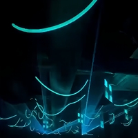 Tira de Luces LED de Silicona de Neón Flexible de 360 Grados, Redonda, Negra, Personalizada, para Iluminación de Bares y Discotecas