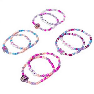 VENTA AL POR MAYOR H.E.R. Accesorios con Licencia Oficial de Minnie Mouse, Juego de Pulseras de la Amistad con Cuentas para Niñas, Paquete de 8 Pulseras Elásticas para Mejores Amigas, Lindas - Product Image 1