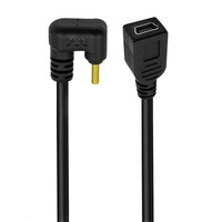 Câble de charge USB-C à angle réglable, câble convertisseur Duttek USB 3.1 Type C mâle vers Mini USB (Mini B) femelle, 0,25 m
