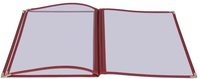Lot de 20 couvertures de menu 4 pages 8 vues à double point pour 8.5X14 papier transparent pour café bar restaurant noir