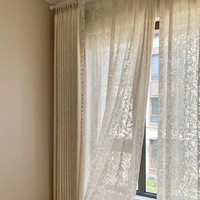 Nouveau rideau occultant moderne en chenille Morris Flower 100% polyester, design français haut de gamme, chambre à coucher, salon, balcon, motif vague/ondulation