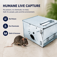 Trampa para Ratones Humana de Metal, Reutilizable, de Gran Capacidad, Sin Veneno, Proveedor de Fábrica OEM