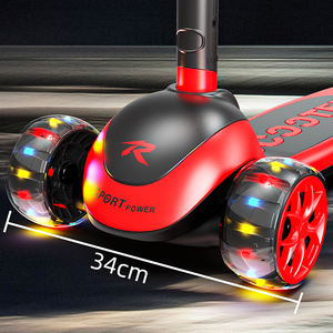 Vendita calda 3 ruote per bambini Scooter triciclo resistente in alluminio acciaio con manubrio pieghevole per 3-8 anni - Product Image 6