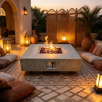 Brasero élégant pour allée de jardin, foyer extérieur décoratif pour soirées