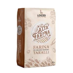 Farine de blé tendre tout usage de haute qualité, fabriquée en Italie, pour Taralli, 25 kg en sac en papier, pour les produits apuliens - Product Image 1