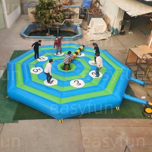 EASYFUN Nuovo Design Bici Gonfiabile Wipeout, Giochi Interattivi <span class=keywords><strong>Sportivi</strong></span> Estremi, Percorso Gonfiabile Wipeout Challenge - Product Image 6