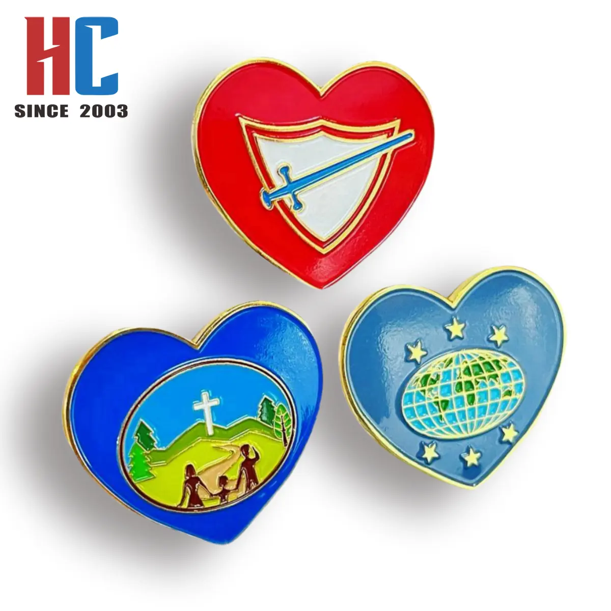 20 Anos de Fábrica Personalizado NAD Aventureiro Caminho localizador Mestre Corações Adventista Christian Hard Esmalte Lapel Pin