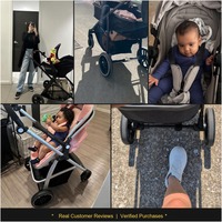 Poussette Bébé Légère Pliable Système de Voyage Poussette Haute Position Double Sens avec Capote Extensible pour Nouveau-né 0-3 Ans