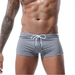 Short de bain pour homme anti-embarras à séchage rapide, short d'été en nylon à cordon de serrage taille basse, imprimé boxer de plage par décoloration - Product Image 3