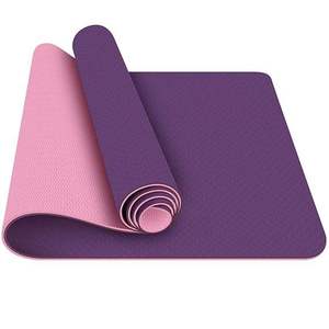 Esterilla de Yoga Ligera de Espuma TPE de 10 mm, Gruesa, Flexible, Acolchada, Portátil, para Ejercicio y Fitness, con Textura Antideslizante - Product Image 3