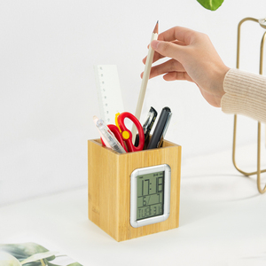 Led bút điện tử đồng hồ thời gian Lịch hiển thị kỹ thuật số penholder dlock bàn văn phòng phẩm dtorage Quà Tặng - Product Image 4