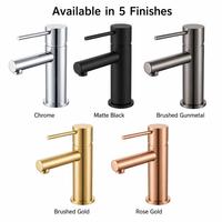 Robinet de lavabo KIDOIR certifié WELS, monocommande, corps en laiton, finitions chromé, noir mat, or brossé, 5 coloris, AU NZ
