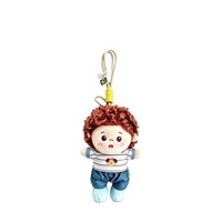 Gantungan Kunci Boneka Afro OEM, Figur Boneka Plush Super Lembut, Aksesoris Tas, Gantungan Kunci Boneka, Mainan Hewan Boneka, Hadiah untuk Unisex