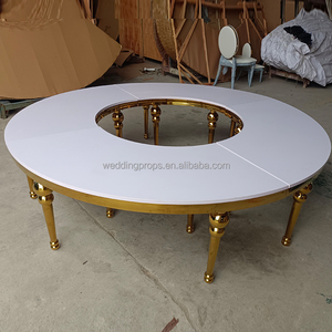 Mdf Thiết kế phổ biến vòng màu trắng dễ thương trắng thép không gỉ trẻ em ghế và bảng cho các sự kiện bên trang trí - Product Image 2