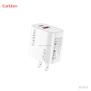 อะแดปเตอร์ชาร์จไฟแบบติดผนัง Earldom Dual Port Type C ชาร์จเร็ว 25W และ QC3.0 สำหรับ iPhone 14 Samsung และอื่นๆ - Product Image 1