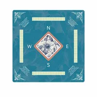 Tapis de Mahjong Moderne Peint à la Main, Antidérapant et Anti-bruit, Tapis de Table en Flanelle Antidérapant pour Table de Jeu