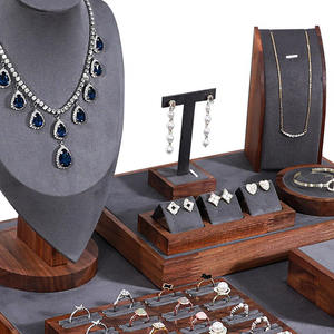 Présentoir rectangulaire en bois fait main pour bijoux de corps et boucles d'oreilles, support personnalisé pour bijoux, ensemble de présentation pour vitrine - Product Image 3