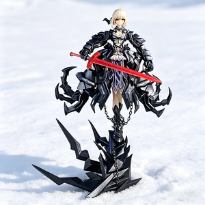 Modellino da Collezione Anime Sword <span class=keywords><strong>Maiden</strong></span> - Figura in Resina da 25cm con Armatura Scura, Decorazione per Personaggi di Giochi - Product Image 6