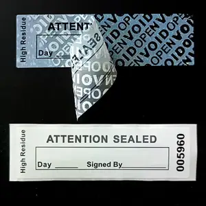 100 Uds pegatinas adhesivas a prueba de manipulaciones cinta de seguridad para asegurar activos sensibles marcador de evidencia Etiqueta de autosellado