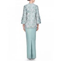Set Rok Dua Potong Gaya 2021 Wanita Desain Tradisional Malaysia Baru Kain Katun Renda Baju Kurung