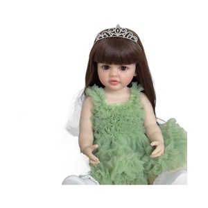 Poupée bébé en silicone souple à la mode de 55cm avec un design réaliste de visage de dessin animé mignon apporte du plaisir et des rires aux filles - Product Image 5