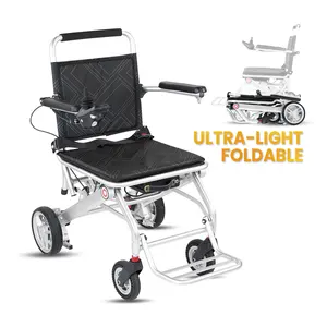 하이 퀄리티 휴대용 알루미늄 합금 소형 휴대용 전기 휠체어 경량 전기 접이식 휠체어