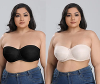 Soutiens-gorge sans bretelles grande taille pour femmes, soutien-gorge minimiseur ultra fin BCDEFG sans bretelles antidérapant pour gros seins