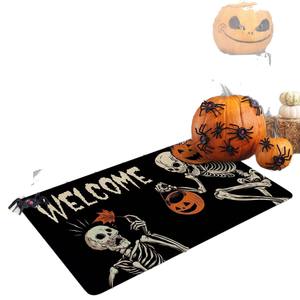 Tapis de porte rectangulaire en velours cristal pour Halloween, en polyester, antidérapant, facile à nettoyer, pour la décoration d'entrée - Product Image 5