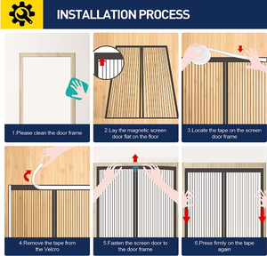Style moderne Nouveau <span class=keywords><strong>rideau</strong></span> de porte <span class=keywords><strong>moustiquaire</strong></span> magnétique en polyester pour hôtel - Product Image 3