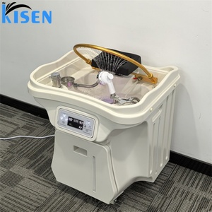 KISEN Japanese Portable Shampoo Basin Head Spa Salon Equipment Portable Hair Washing Bowl Basin Shampoo Salon Sink with <b>LED</b> - Product Image 3