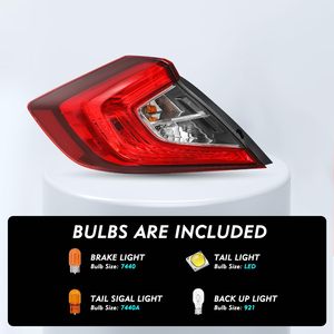 Caldo-vendita rosso lato sinistro luci posteriori auto lato destro per <span class=keywords><strong>Honda</strong></span> <span class=keywords><strong>Civic</strong></span> 2016 2017 2018 2019 <span class=keywords><strong>2020</strong></span> 2021 - Product Image 4