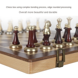 <span class=keywords><strong>Échiquier</strong></span> pliable extra-large <span class=keywords><strong>de</strong></span> <span class=keywords><strong>luxe</strong></span> avec pièces <span class=keywords><strong>en</strong></span> <span class=keywords><strong>bois</strong></span> massif Ensemble pour enfants - Product Image 3