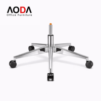 Vérin à gaz certifié SGS Classe 4 avec base chromée de 350 mm et roue pivotante en PU de 60 mm – Pièces pour chaise de bureau
