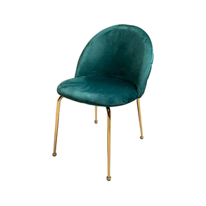 Chaise de salle à manger en tissu velours, coccinelle en métal pour Restaurant - Product Image 6