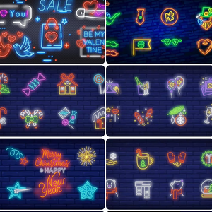 Fábrica al por mayor Venta caliente personalizado IP65 impermeable todo tipo de luz <span class=keywords><strong>LED</strong></span> de neón para publicidad decorativa para tiendas bares - Product Image 5