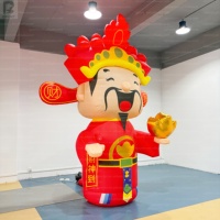 Personnage gonflable géant personnalisé du Dieu de la Richesse du Nouvel An Chinois pour décorations extérieures/événements/centres commerciaux/parcs