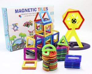 Mini manyetik fayans 3d mıknatıs bulmacalar istifleme blokları erkek kız bebekler için arabalar ile yaratıcılık oyuncaklar kök erkek kız - Product Image 1