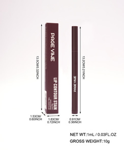 Crayon à <span class=keywords><strong>lèvres</strong></span> vegan pigmenté velours brun OEM, étiquette privée, luxe personnalisé, fini mat rose, anti-transfert, crémeux - Product Image 6