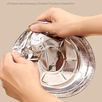 Plateau de service rond en aluminium robuste à prix de gros pour buffets, barbecues, plateaux de fête, traiteur et présentation alimentaire en restaurant