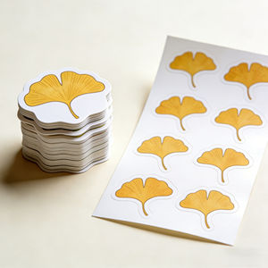 Autocollants en papier adhésif découpés sur mesure, impression de feuilles, étiquettes d'emballage, adhésif imperméable, transparent, découpe à la demande, nourriture pour animaux de compagnie - Product Image 1