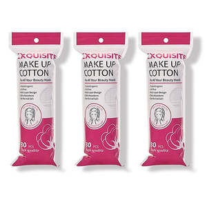 LMLTOP 80 pièces, tampons en <span class=keywords><strong>coton</strong></span> 3 couches, outils de démaquillage, tampons en <span class=keywords><strong>coton</strong></span> pour le nettoyage des cils, tampons en <span class=keywords><strong>coton</strong></span> hautement absorbants, Z101-106 - Product Image 1