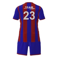 Ystar vente en gros impression numérique 100% Polyester col en v chemise de Football maillots personnalisés Kits école équipe uniforme pour hommes