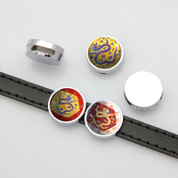 Drapeau 8mm glisser breloques autocollant à travers Bracelet en alliage de Zinc ceinture collier chaîne chapeau boucle d'oreille accessoire à créer soi-même cadeau personnage de dessin animé