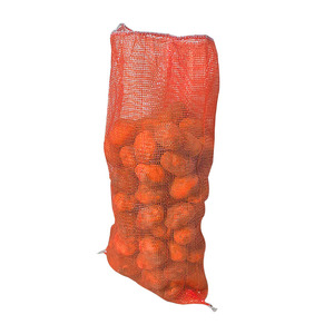Red Color Pp <b>Material</b> Drawstring Mesh Bags <b>For</b> Oranges Lemon Fruit - Product Image 6